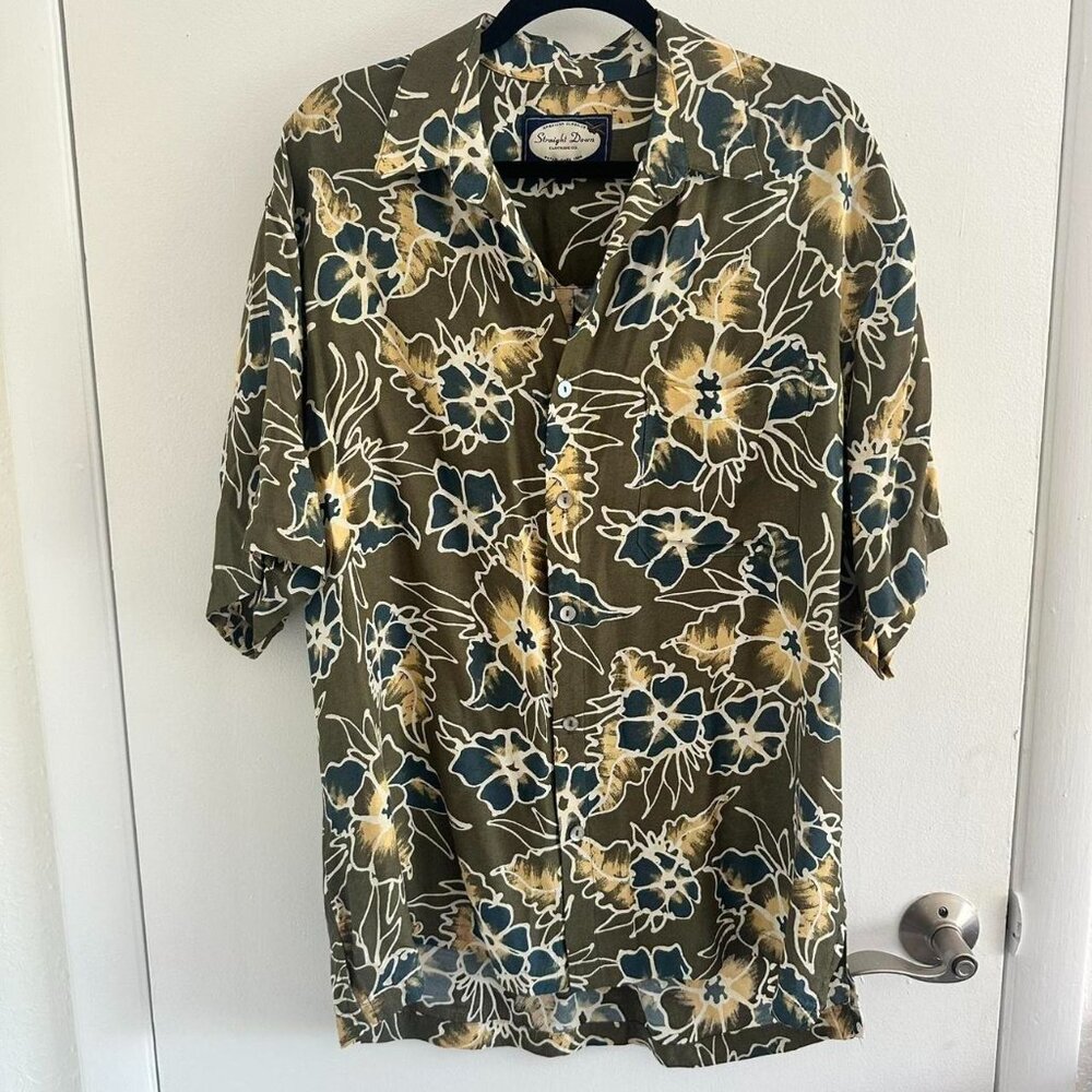 Straight Down Clothing Co. Vintage Hawaiian Shirt 90s Y2K Rayon Resortwear